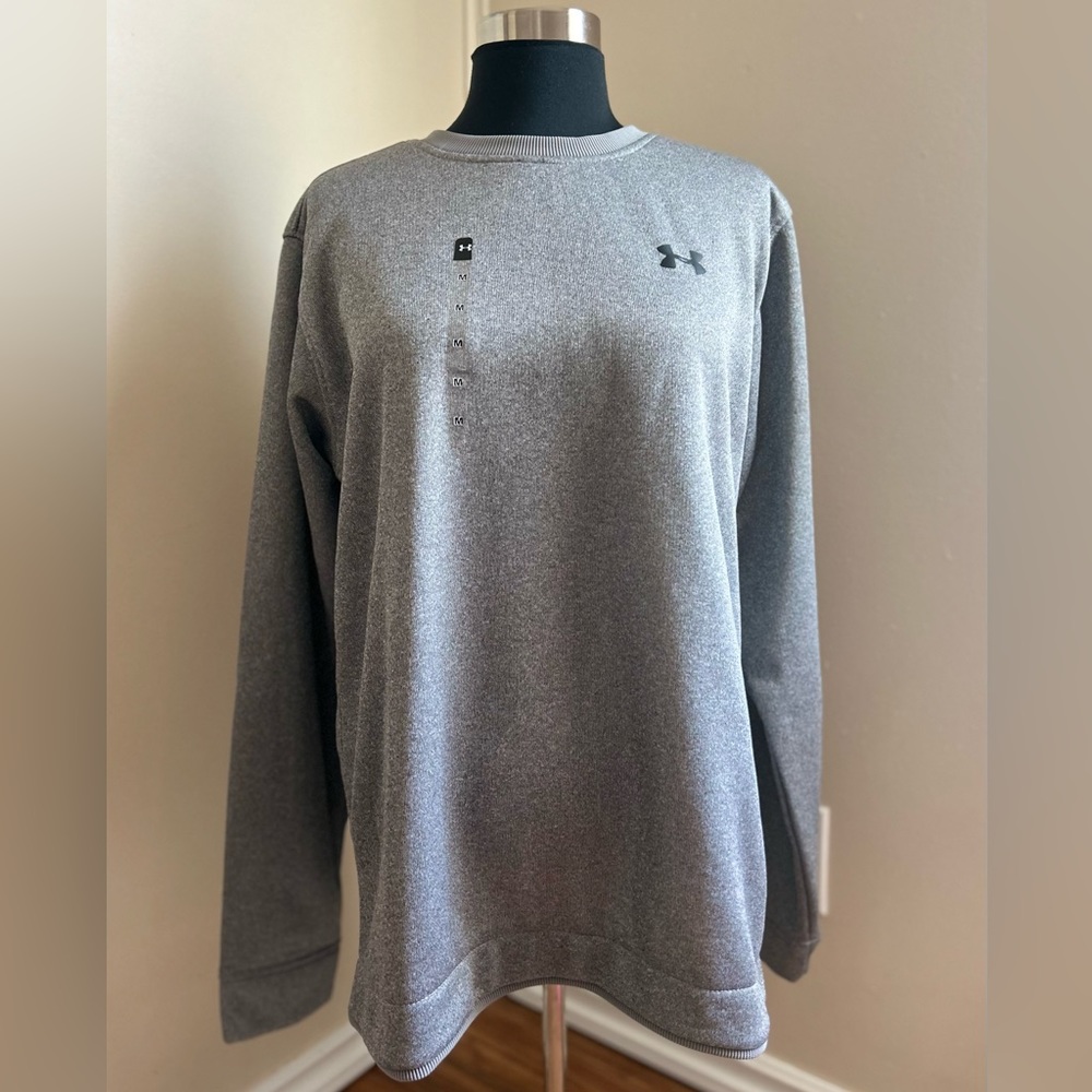 🔴Sold🔴 Under Armour Mens Sweater Fleece Crewneck Size Medium NWT - Picture 1 of 7
